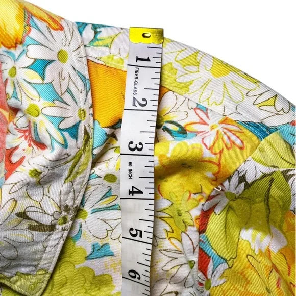 Norm Thompson Bright Floral Jean Jacket - Picture 11 of 13